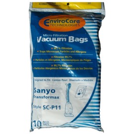 Sanyo Transformax Vacuum Bags Microfiltration with Closure - 10 Pack