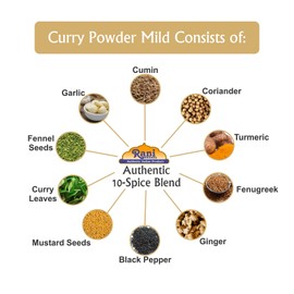 Rani Curry Powder Mild Natural 10-Spice Blend 80oz (5lbs) 2.27kg Bulk ~ Salt Free | NO Chili or Peppers | Vegan | No Colors | Gluten Friendly | NON-GMO | Indian Origin