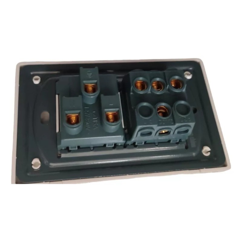 CL Placa Para Luz Pared 1 Enchufe 2 Apagador
