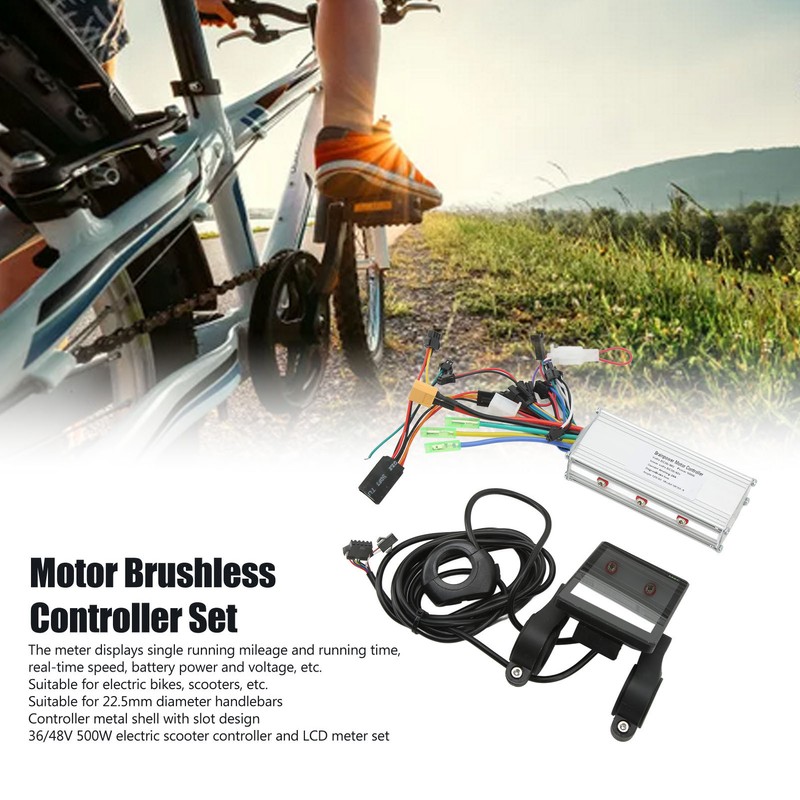 Electric Bike Brushless Controller M6C LCD Display 36/48V 500W ABS