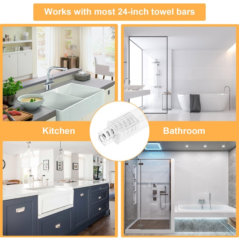 24 Inch Clear Replacement Bathroom Towel Bar ， Towel Bar