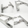NovaNectar Square Ladder Pull Back-to-Back Handle, 304 Stainless Steel Bathroom