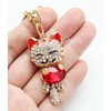SunAge Keychain Cat Jewelry Rhinestone Cat Design Cute Key Chain
