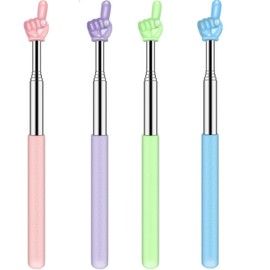 4pcs Telescopic Teachers Pointer,Extendable Whiteboard Finger Pointer Stick,Preschool Teachers Hand Pointer for Classroom Presentation Whiteboard Extendable Pointing Stick Extends to 27.1"