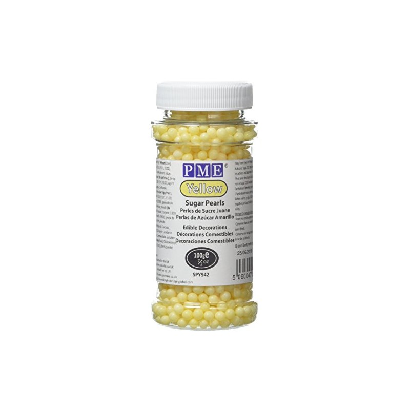 PME Sugar Pearls Yellow 100 g