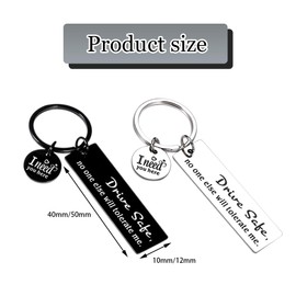 FDEETY Pack of 2 Couples Key Chain Safe Driving Couple Key Chain Partner Couple Key Chain for Couples Anniversary Valentine's Day, Silver + Black