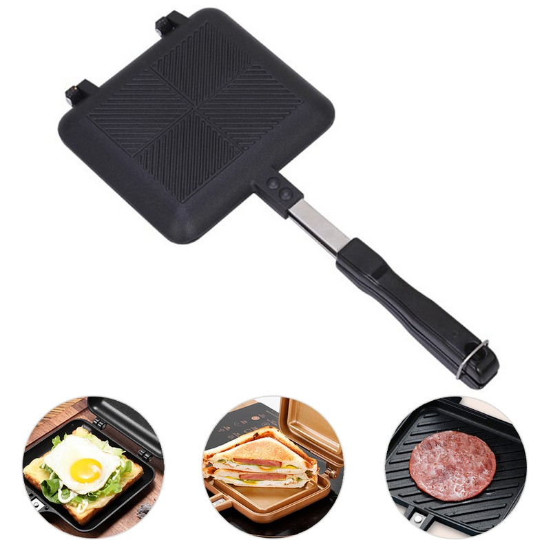 Aluminum Double Sided Frying Pan Dual Sided Sandwich Maker Pan