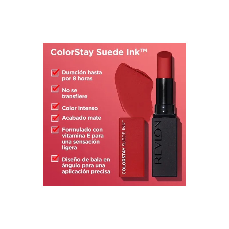 Lapiz Labial Revlon Colorstay Suede Ink 014 Spit Fire