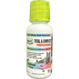 Liquid Vet Premium Cat Wellness Supplement: Glucosamine, Cranberry Extract, and MSM for Cats Ultimate Feline Joint, Urinary, and Overall Wellness Formula (8 Fluid Ounces, Seafood)