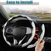 GIANT PANDA Carbon Fibre Pattern 3 Piece Steering Wheel Cover