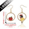 CENWA Snow Princess Gift Red Apple Earrings Princess Movies Dangle