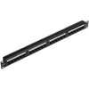 NavePoint 24-Port Cat5E UTP Unshielded Patch Panel for 19-Inch Wallmount
