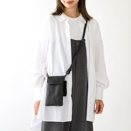 Anon SS-B001 Oiled Leather, Smartphone Shoulder (Smartphone Pochette, Smartphone Pouch, Wallet Pochette, Men's, Women's, Simple, Slim, Leather, Leather, Popular, Fashionable), red brown