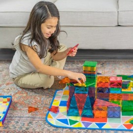 MAGNA-TILES Storage Bin Bundle 84-Piece Magnetic Construction Set