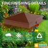GreenLighting 4x4 Aluminum Pyramid Post Cap Cover (Brown 12 Pack)