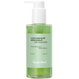 Vegan Effect Clean & Glow Green Barley Gel Cleanser 205ml Mildly Acidic Exfoliation / 비건이펙트 클린 앤 글로우 청보리 젤 클렌저 205ml 약산성 각질제거