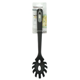 Fackelmann PRO Spaghetti Spoon, Multi Functional, Spaghetti Tong, PBT Function Head, Soft Touch Handle, 34x7.5x5.4cm, Black & Grey