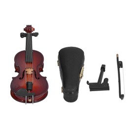 Violin Model Mini Exquisite Musical Instrument Decorative Handicraft Ornament for Home Office Decoration