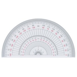 ウチダ 半円分度器 18cm 1-822-0104