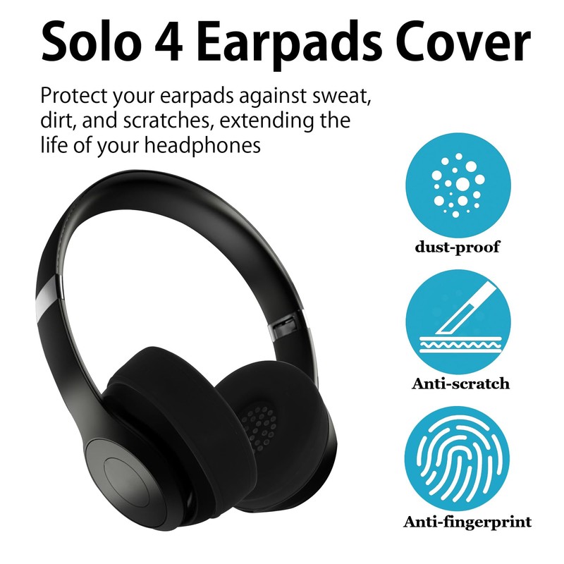 Solo 4 Silicone Ear Pads Cover Case Cover Compatible with