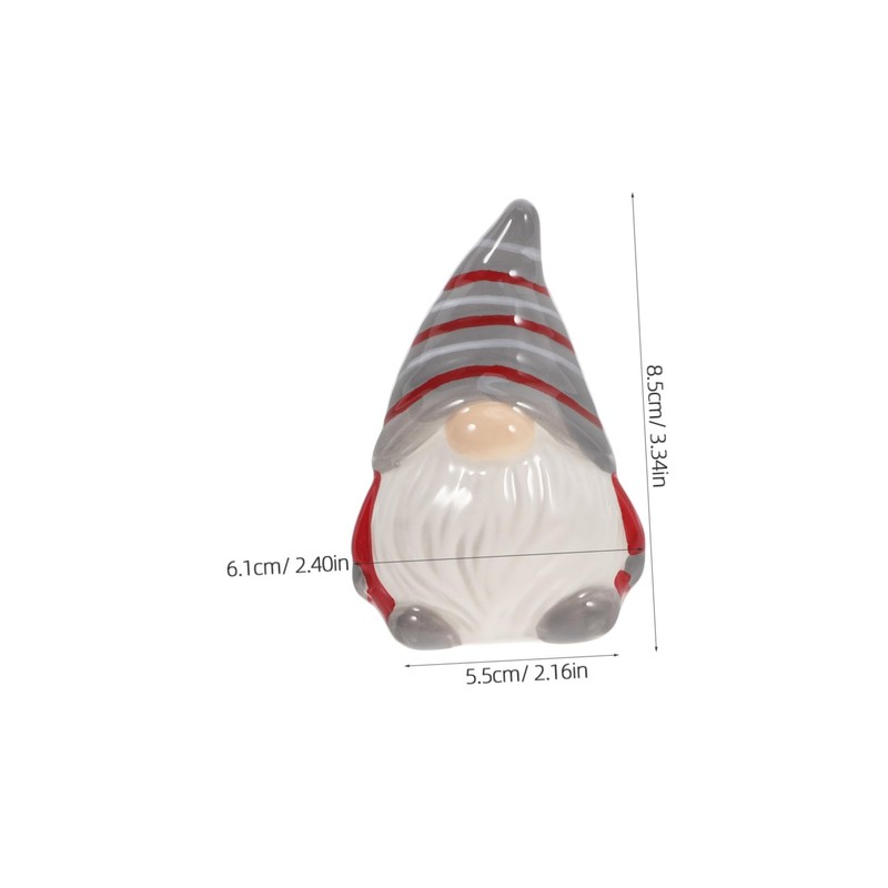 OHPHCALL 1Pair Gnome Shaped Cute Ceramic Seasoning Containers for Elegant