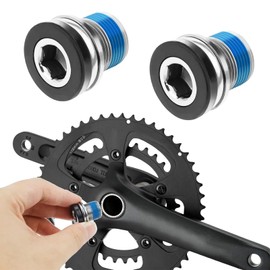 YILANJIN Pack of 2 Crank Screws, Bicycle Crank Arm Screws, Ebike Crank Arm Screws, M15 Crank Bolts, Compatible Bicycle Crank Arm Screws with Sealing Ring, Screw Lock Compatible