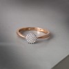 DZON 10k Rose Gold 1/10CT TDW Round Diamond Cluster Promise