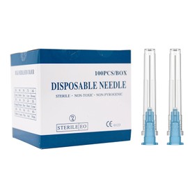 100Pack 23 Gauge 1 Inch Needle,Luer Lock Industrial Dispensing Accessories, Individual Package