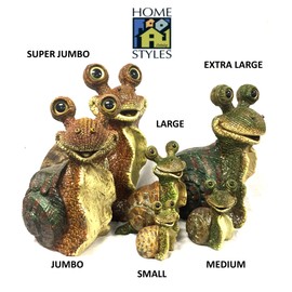 Toad Hollow Homestyles 18" H Jumbo Standing Snail Green Garden Statue