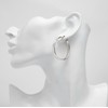 Sterling Silver Hoop Earrings 40mm | 925 Silver Statement Creole