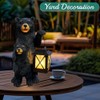 ZYLiWoo Solar Powered Black Bear Statue Decorative Lights - 10