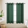 KOUFALL Dark Emerald Green Short Window Curtains for Bathroom Decor,Linen