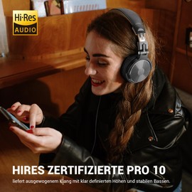 OneOdio Over Ear Studio Headphones with Cable with 6.3 mm & 3.5 mm Jack, Closed DJ Headphones with 50 mm Driver, Bass Sound