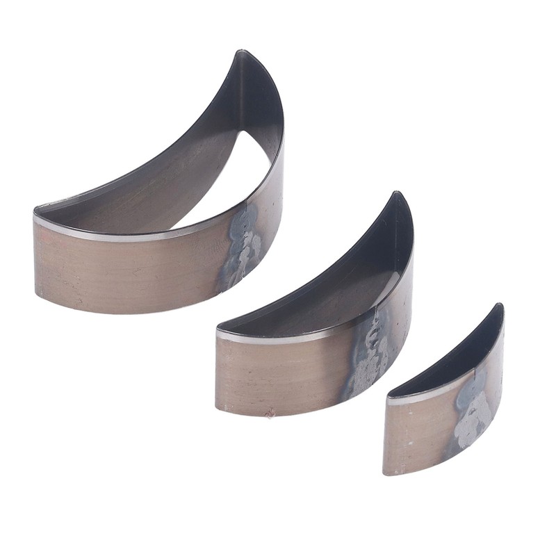 3PCS Cutting Die Set Alloy Steel Curved Moon Shape Hollow