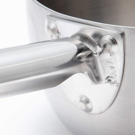 Endoshoji TKG AYK6501 Single Handle, Snow Pan, 7.1 inches (18 cm), Stainless Steel, Aluminum, Stainless Steel, Triple Layer Steel (Aluminum Clad Steel), Lightweight and Durable, Induction Compatible, Commercial Use