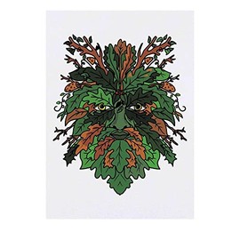 'Green Man' Temporary Tattoo - Water Resistant, Skin-Safe, Non-Toxic Transfer (TO00059185)