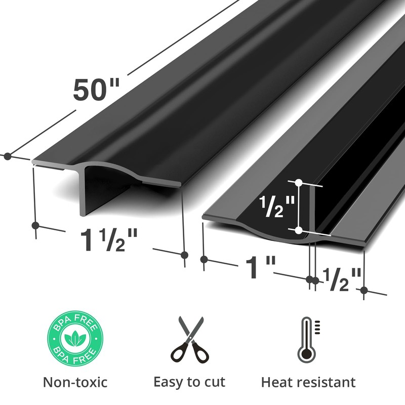 Silicone Stove Gap Cover X-Protector - 50” x 1.55" Guard