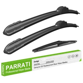 PARRATI® 3PCS Windshield Wiper Blades for Journey 2009-2020 - Exact Fit Replacement Front and Rear Wipers - 24+19+12 | All-Season Durability - Quiet & Streak-Free Wiping - Easy Installation