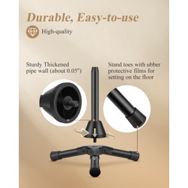 Eastar Flute Clarinet Stand, Portable Tripod Double-Purpose Stand Holder for Flute Woodwind Instrument with Flannel Bag, EST- 005