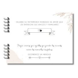 Libro De Firmas Y Buenos Deseos De Boda Matrimonio / Regalo