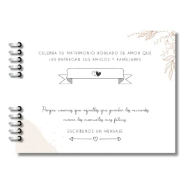 Libro De Firmas Y Buenos Deseos De Boda Matrimonio / Regalo