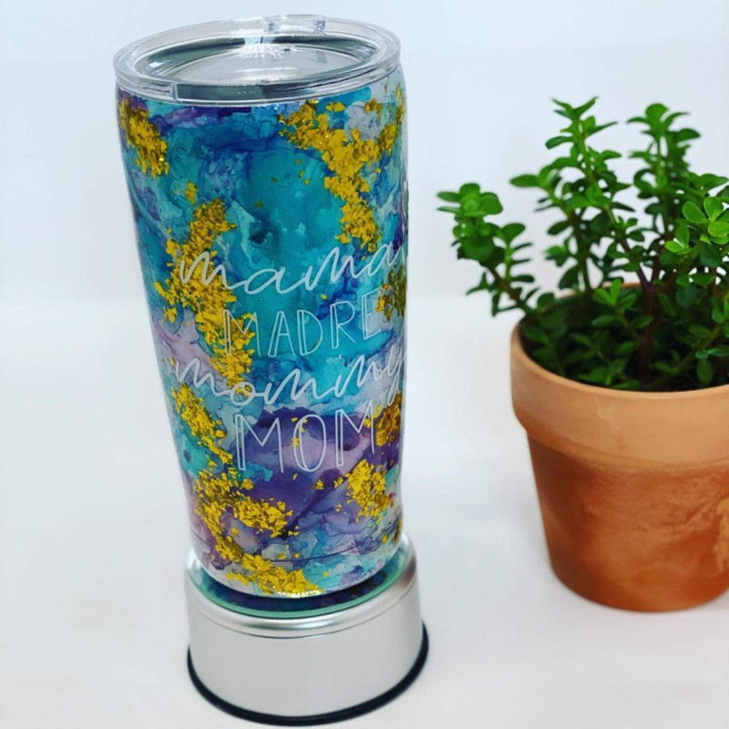 4" LED Rotating Display Base for Crystals Glass Art, Colorful