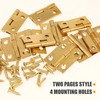 10PCS Mini Solid Brass Hinge Jewelry Box Cabinet Drawer Butt