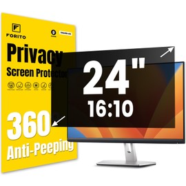 F FORITO 24 Inch 16:10 360°Privacy Screen Protector for Computer Monitor, Removable Eye Protection Anti Blue Light Anti Glare Computer Screen Privacy Shield for 24" Widescreen Monitors