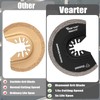 Vearter Diamond Oscillating Saw Blades 4PCS, 3-1/2'' Universal Multitool Blades