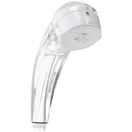 Kakudai Low Water Pressure Massage Stop Shower Clear White 356-720-W