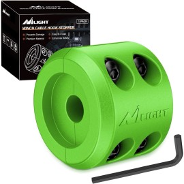 Nilight Winch Stopper for ATV UTV Truck SUV Winch Cable Hook Rubber Stopper