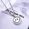 Yudisho Titanium Steel Spinning Two Sided Smiley Face Crying Face