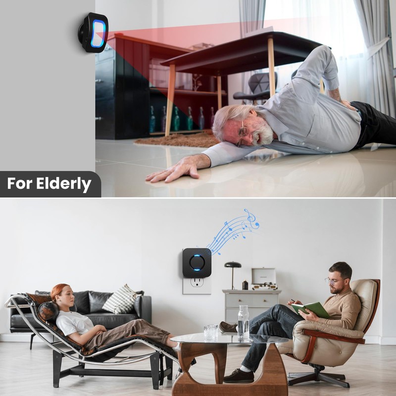Wireless Motion Sensor LED Light - Motion Detector Alarm Chimes