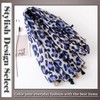 ONE LIMITATION SF007 Women's Stole, Leopard Pattern, Stylish, Large, Casual,